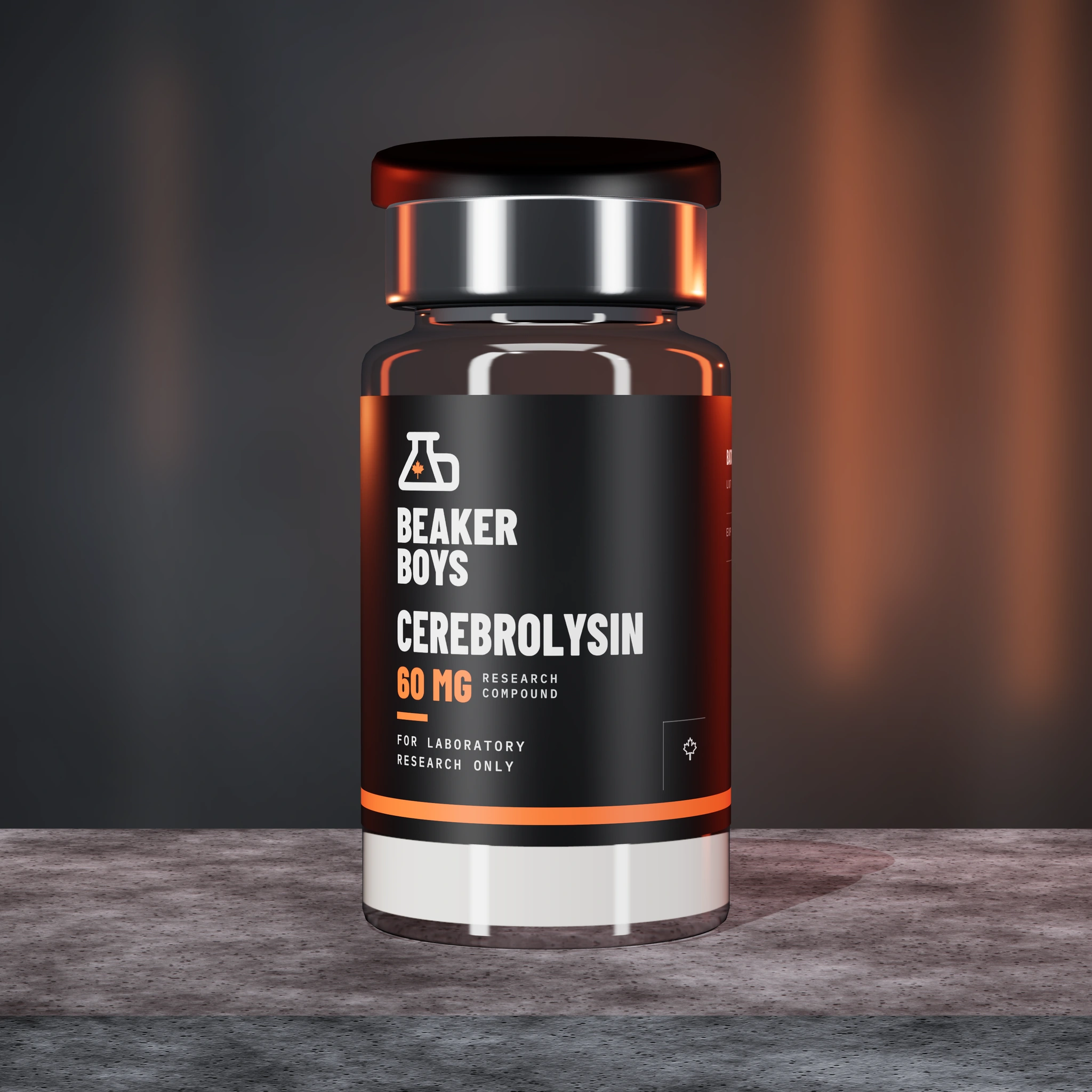 Cerebrolysin Canada 60 mg research peptide vial by Beaker Boys