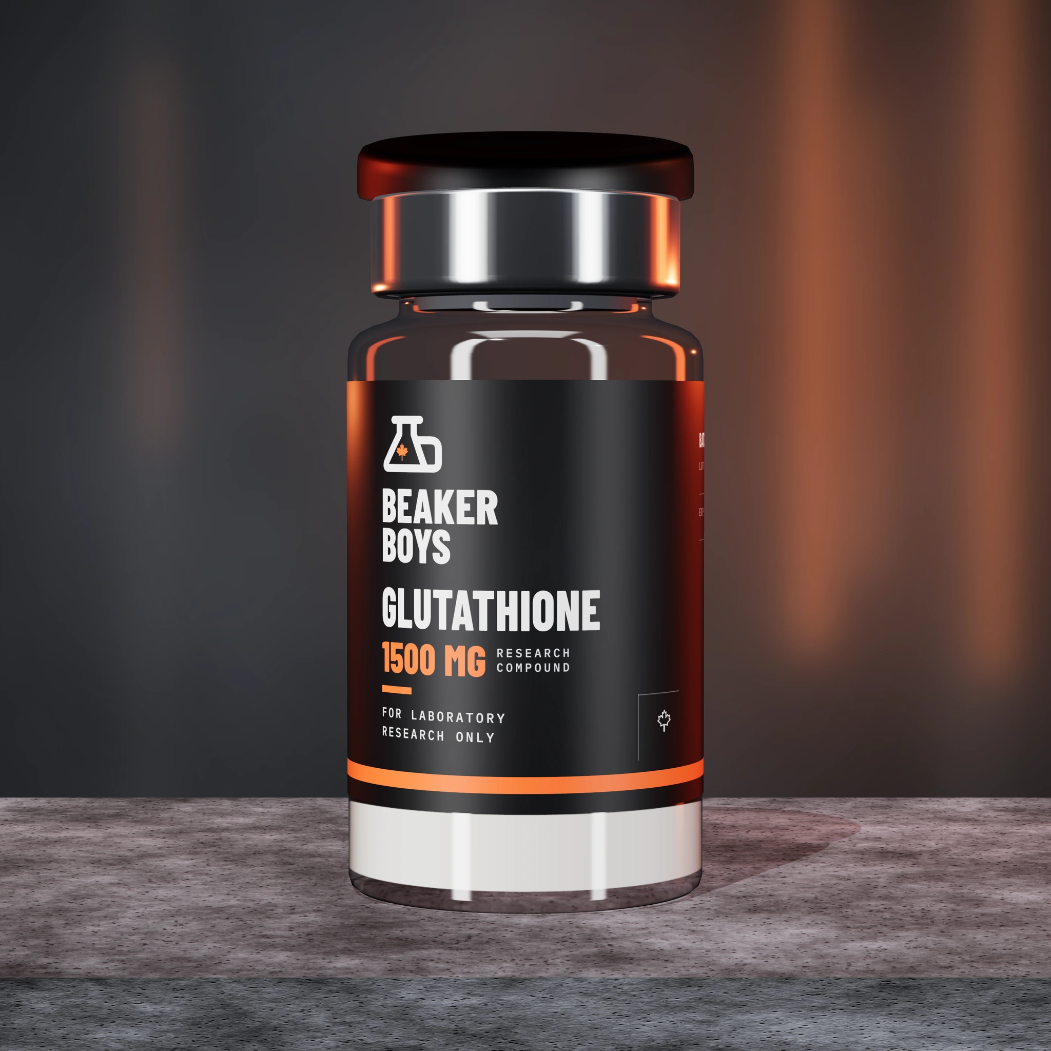 Glutathione Canada 1500 mg research peptide vial by Beaker Boys